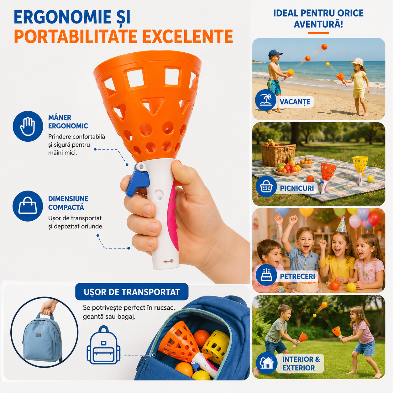 Ergonomie și portabilitate excelente