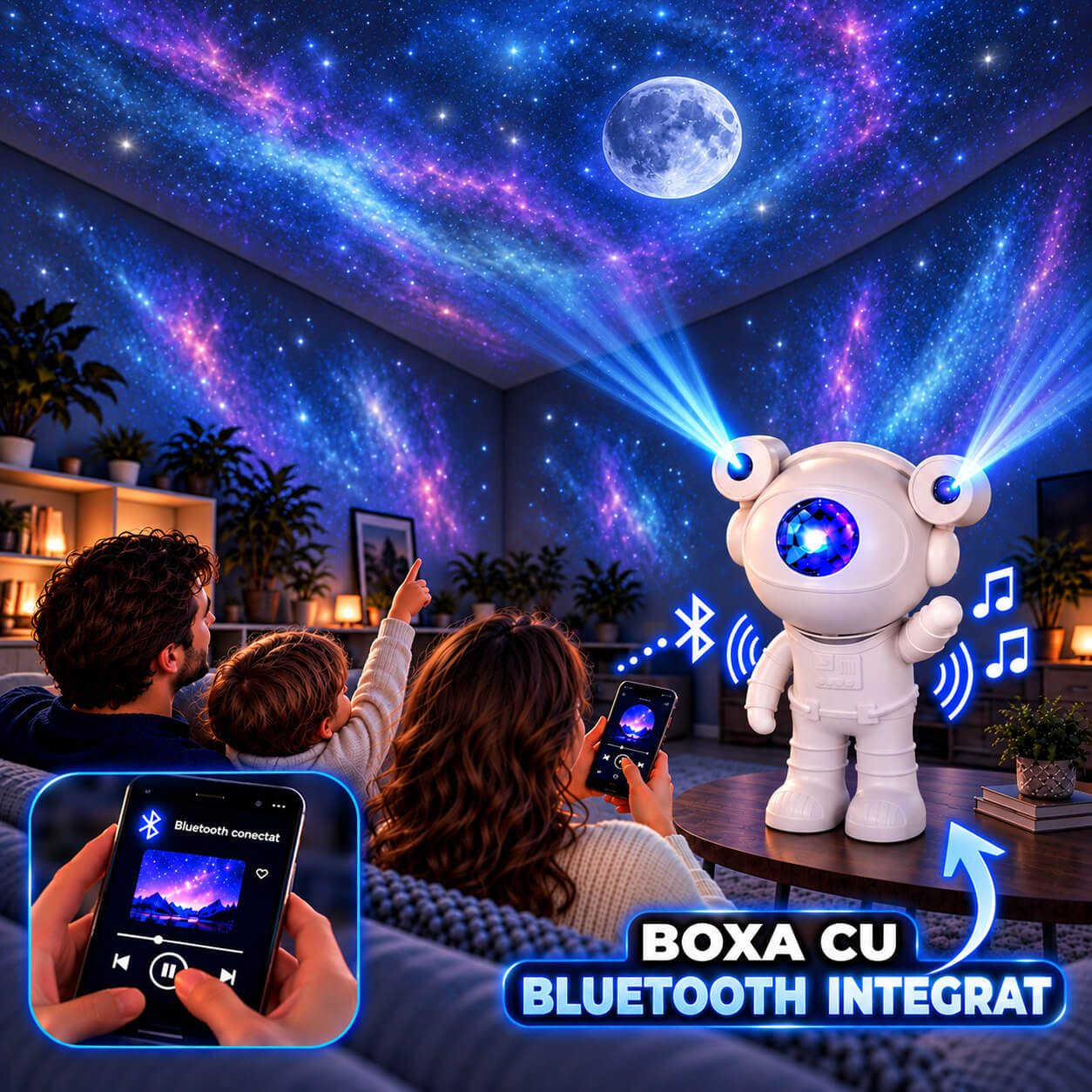 Boxă cu Bluetooth și Temporizator Pentru Oprire Automată