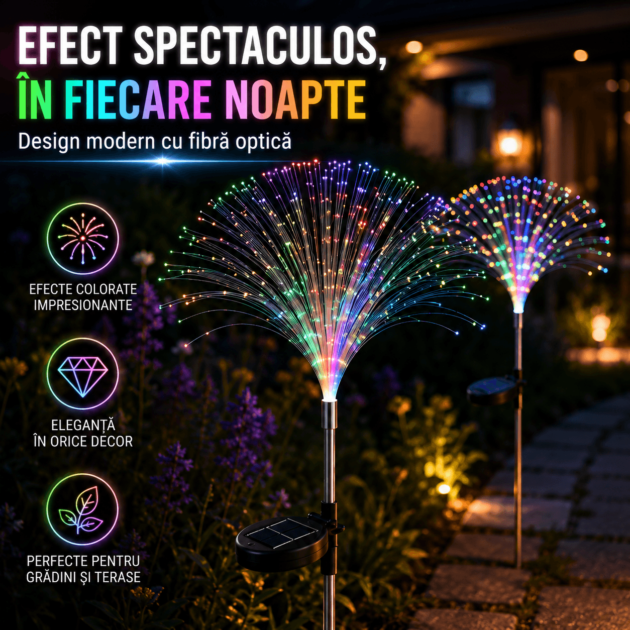 Design modern cu fibră optică