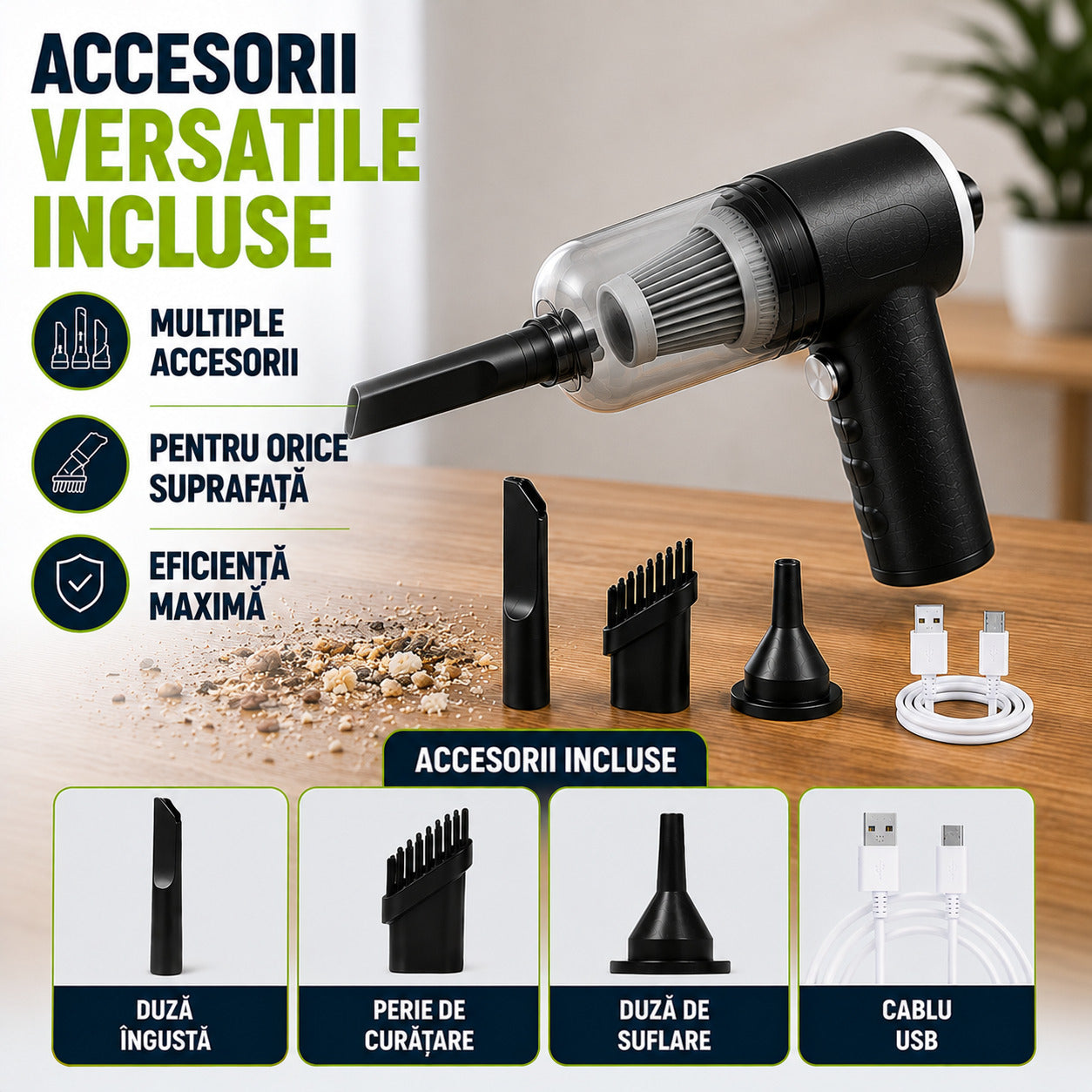 Accesorii versatile incluse