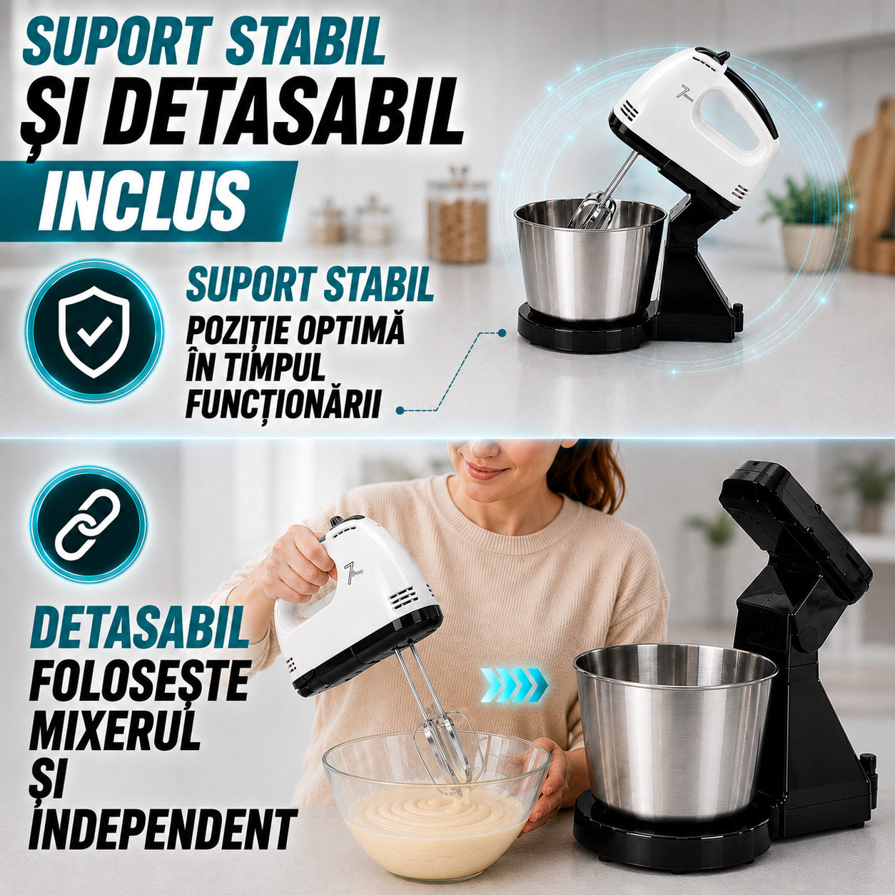 Suport stabil si detasabil inclus