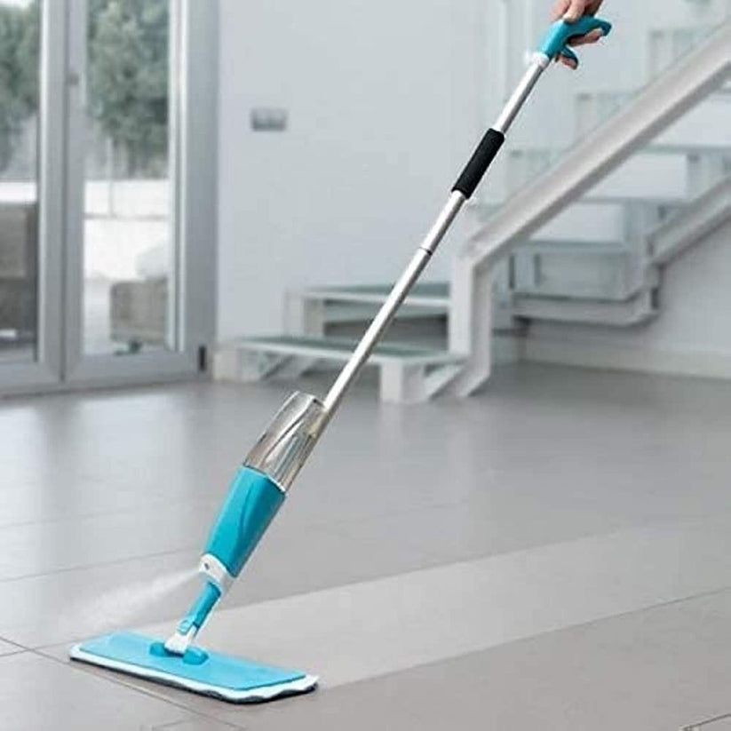 Mop Plat cu Pulverizator, Rezervor 400ml şi Lavetă Microfibră