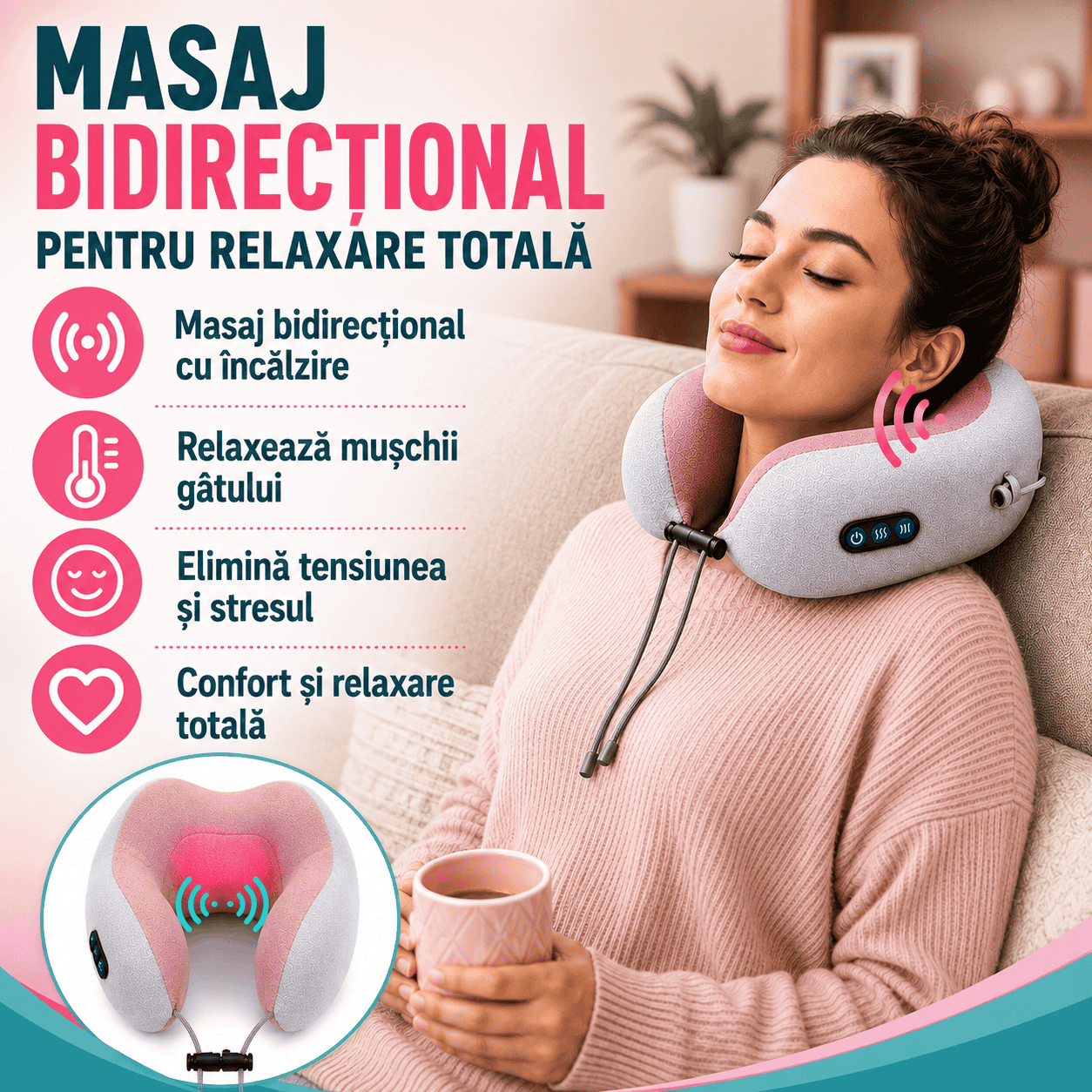 Masaj bidirecțional pentru relaxare totală