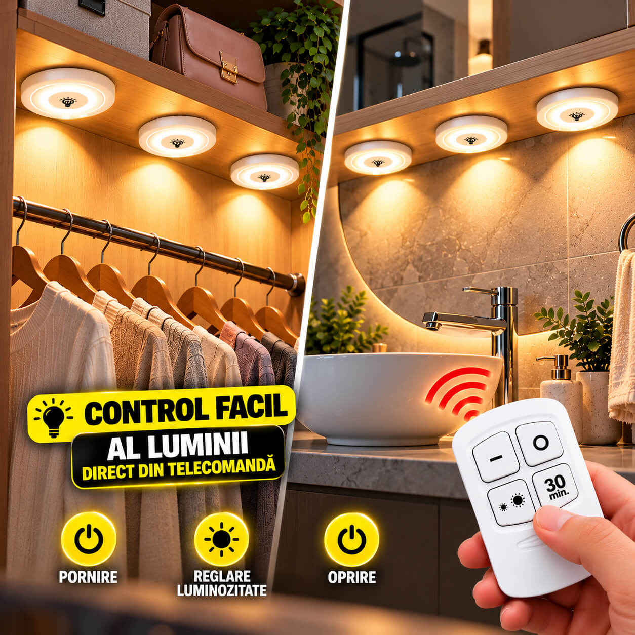 Control facil al luminii direct din telecomanda