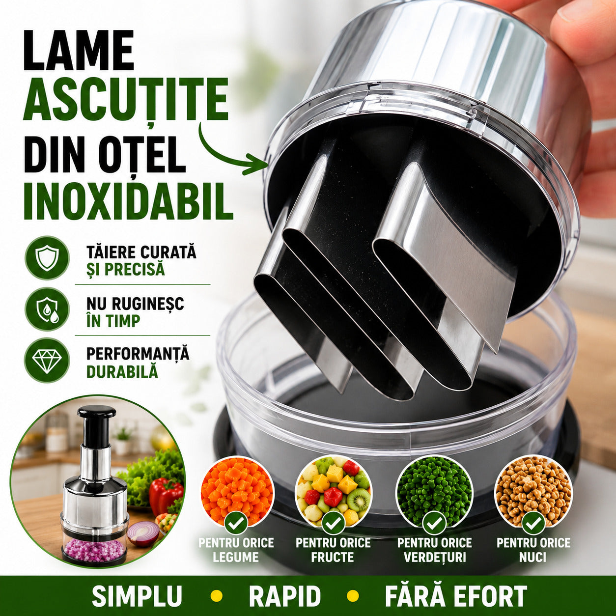 Lame ascuțite din oțel inoxidabil